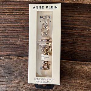 Anne Klein gold watch band compatible with 42/44/45 mm Apple Watch